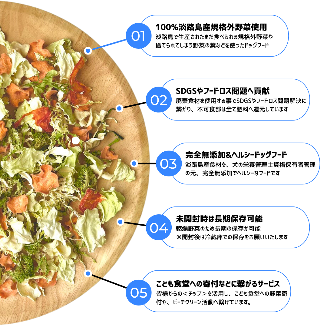 #00_MIXED(犬用乾燥野菜) - 淡路島産規格外野菜を使った完全無添加ドッグフード・おやつ